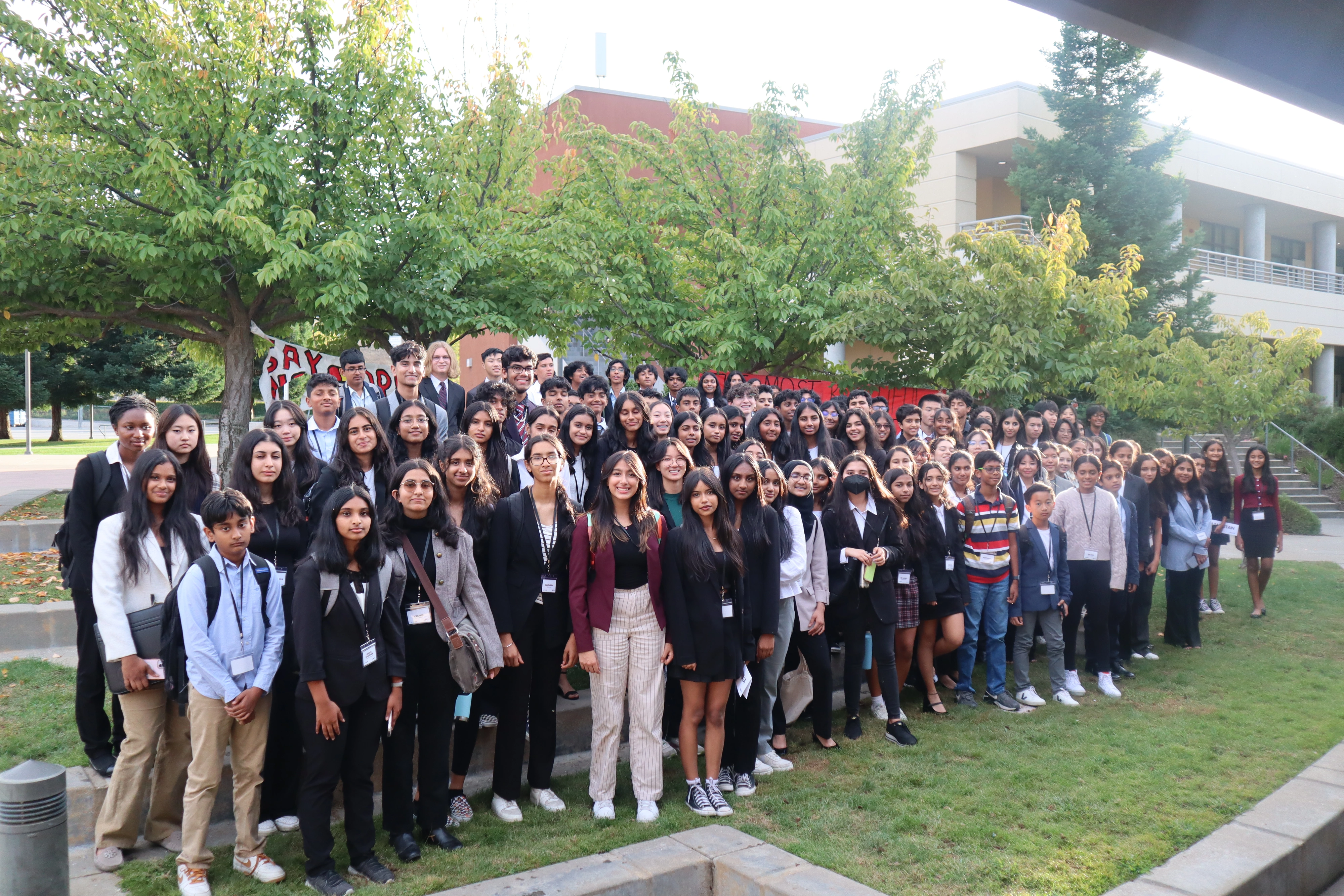 Delegates and staff gathered at VMUNC VII